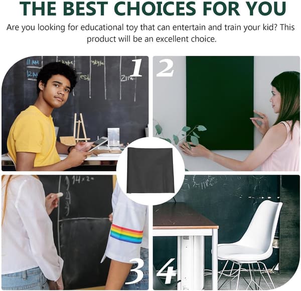 Reusable Blackboard Wall Sticker 45x200cm Dry Erase Self-Adhesive Message Board