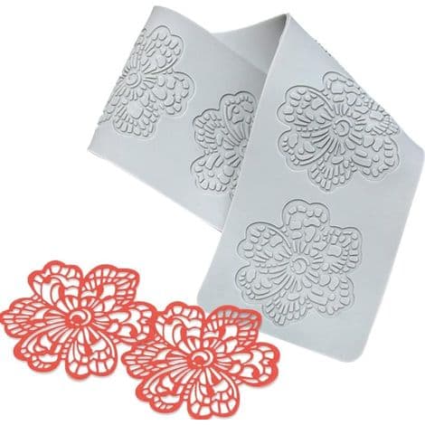 3D hule blomsterforme i silikone til blonder, bagværk, fondant, polymerler.