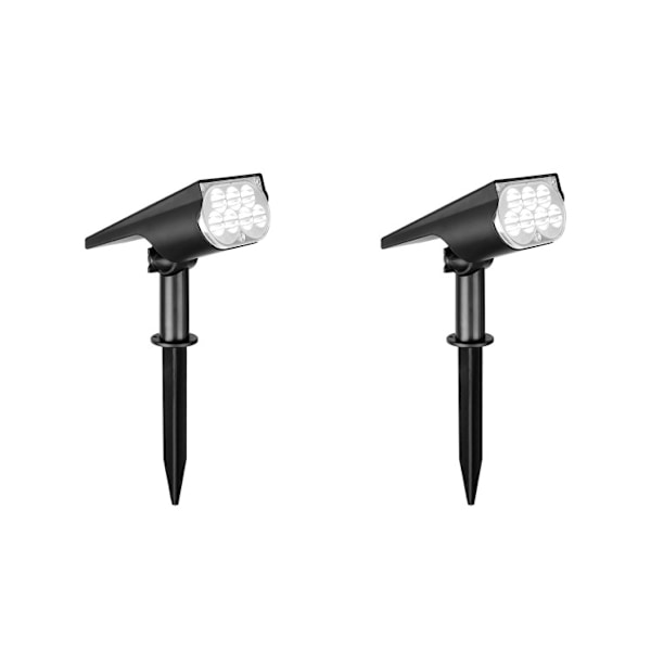 Multifarvet Udendørs Solcelle Spotlight, 7 LED Solcellelamper Vandafvisende IP67, Justerbar Solcelle Spotlight med 2 Lystilstande, Farverig