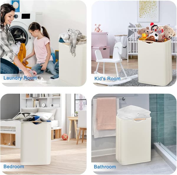 Laundry Basket Foldable Laundry Hamper Laundry Bag with Handles Laundry Baskets Storage Baskets Laundry Sorter for Bedroom Bathroom Nursery