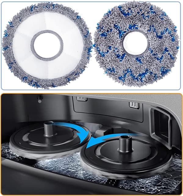 8-pak erstatningsmoppeklude til ECOVACS DEEBOT X1 Omni / X