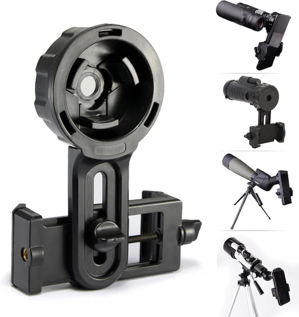 Universal Phone Adapter - Adapter for Binoculars, Telescopes, Monoculars, Spotting Scopes, Microscopes - Fits Most Smartphones