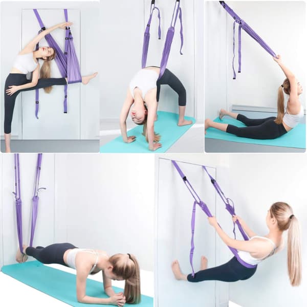 2 stk. yogarem til benstrækning - polyester bomuld yogarem