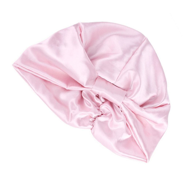 Hiusskarpit Naiset Tyttö Yöturbaanit Satiini Hiussolmi Uni Säädettävissä Satiini Hattu Pinkki 25X20CM Pink 25X20CM