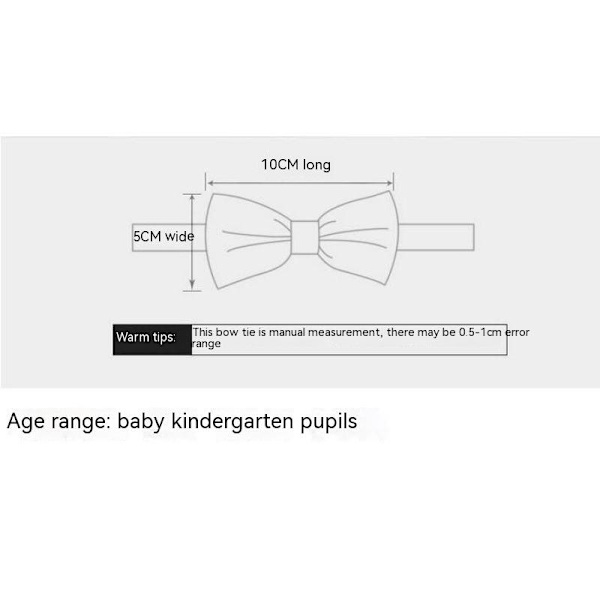 Barnfluga Brittisk stil pojke baby dubbelskiktad liten fluga svart fint korn B52 en uppsättning