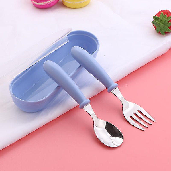 Tools Tools Collective Set Collective Set Vauvan Moottori Ruostumaton Teräs Kokeile Nyt Piirretty Lasten Ruoka Hoitaja Haarukka (2kpl, Sininen)