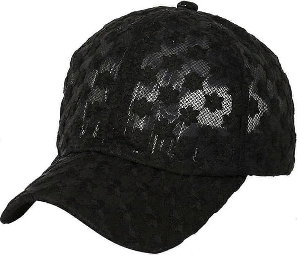 Solhat til damer, hul blomst, baseballkasket, ventilerende blondekasket, let sommerhat, moderigtig afslappet hat til strandfest