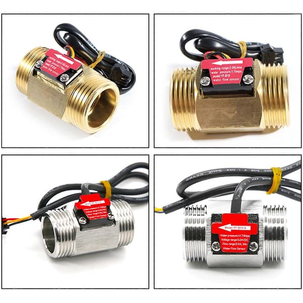 Vannstrømbryter Dc3.524v 1 \" Rustfritt Stål Vannstrøm Hall Sensor Slitesterk -Qin