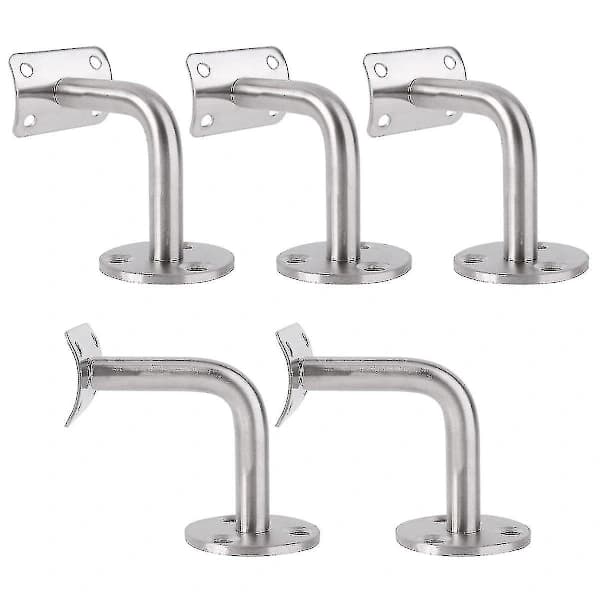 5-pack rostfria räckesstöd väggmonterade handledarfästen ballustrad trappräckeshållare Y-t
