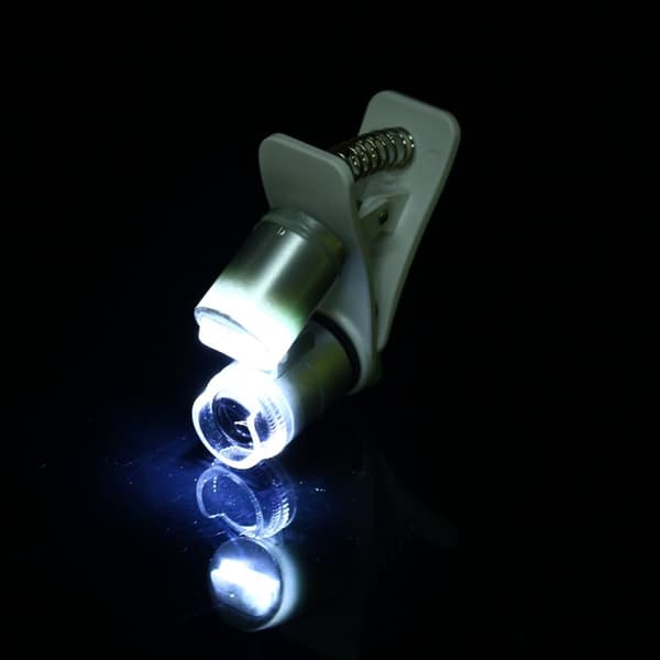 60X Magnifying Glass Mobile Phone Lens Camera LED Microscope Magnifier with Clip for iPhone
