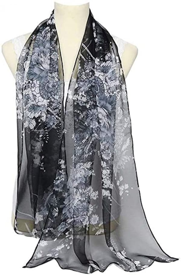 Lette modescarf til kvinder, trykte blomstermønstre, sjaler, omslag, A05