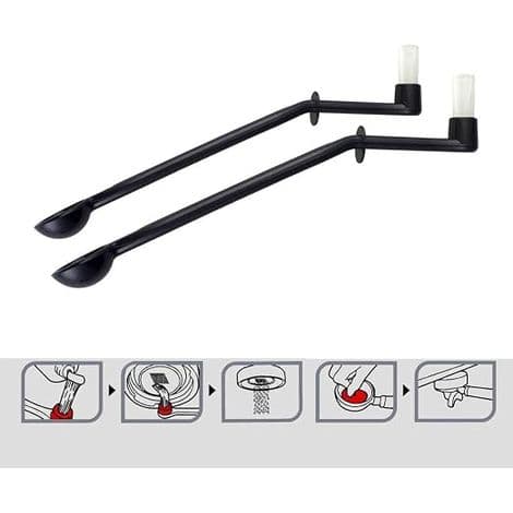 (2-pack) Coffee Machine Cleaning Brush, Pearl Espresso Machine Cleaning Tool, Spoon Coffee Cleaning Tool