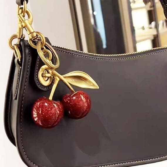 PCS Cherry Keychain, Versatile Keychain, Handbag Pendant, Lucky Charm, Personalized Car Accessory, Trendy Accessory