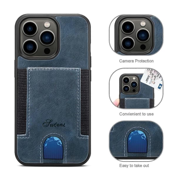 Slim Card Case Designed for iPhone 13 - Wallet Case with Card Holder - Protective/Scratch-Resistant - Compatible with Apple iPhone