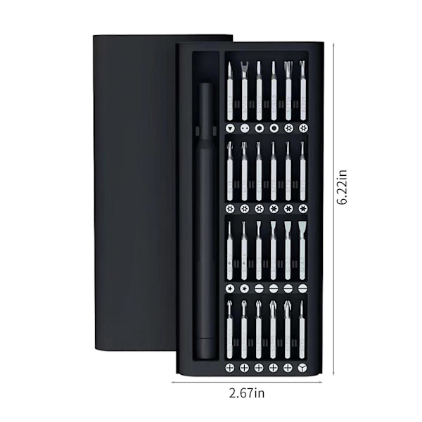 24-in-1 [Laakeriteräs] Tarkkuusruuvimeisselisetti, Pieni Ruuvimeisseli Magneettinen Mini Korjaus Työkalusetti Puhelimelle, Tietokoneelle, Kellolle, Pelikonsolille, Silmälasille, Elektroniikalle