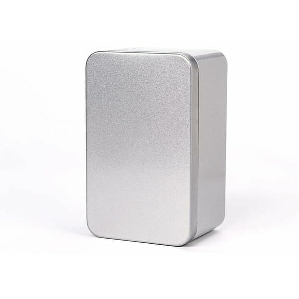 Rektangulær metallboks - Blikk - 13 x 8 x 6 cm