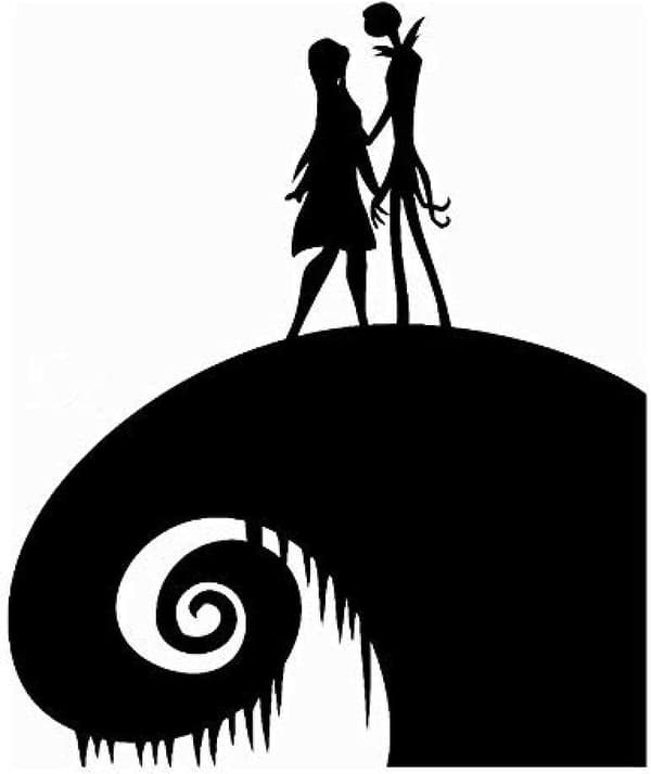 42X50Cm 3D-seinätarrat Sally Nightmare Before Christmas Love Vi