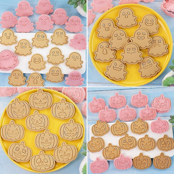 Keksipainat Piirretty Halloween-kokoelma Keksimuotteja Keittiön Leivontavälineet