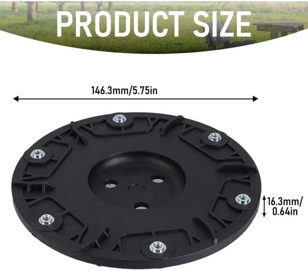 Erstatningsknivskive - Sett - 6-blads rotor - egnet for Worx - Landscape - Kress - Einhell robotgressklipper