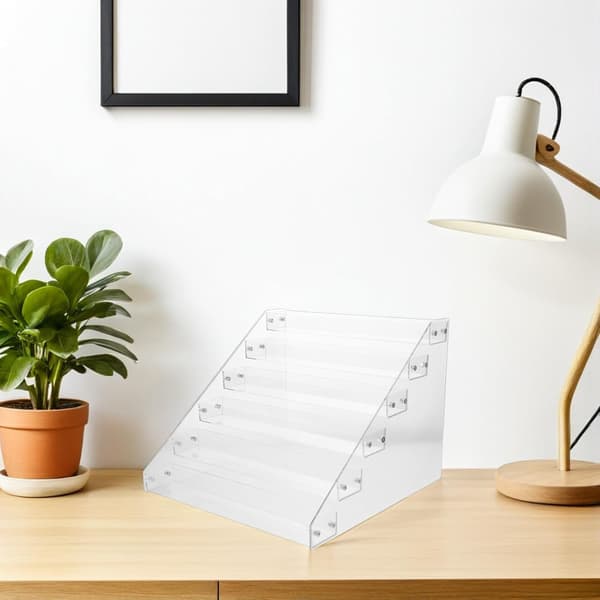 6-Tier Acrylic Shelf for Cards, Solid Stable Structure, Versatile Display for Collectible Cards, Multifunctional for Desktop