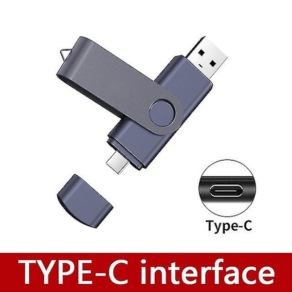 USB-muistitikku 3.0 USB-laite kelluva laite 128GB Otg Type-c 3.0 Tikku Kynälaite 128GB Napsauta USB-muistitikku 128GB Musta typec Black typec 128GB