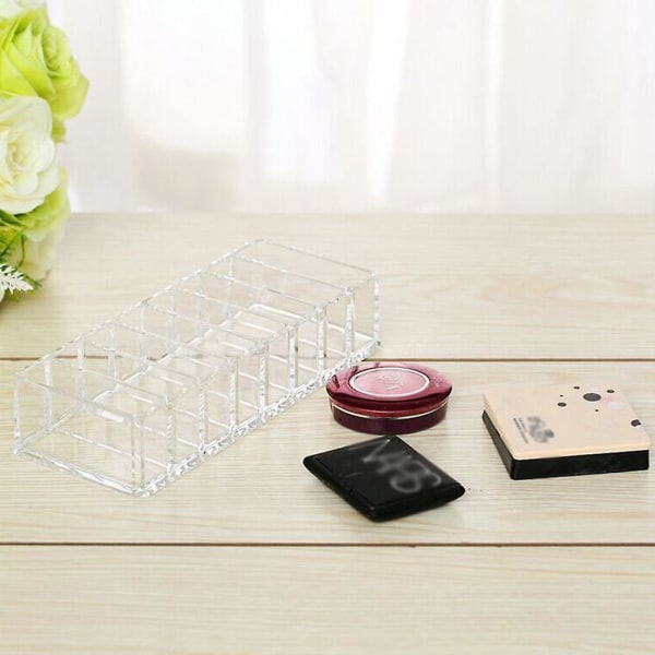 Akryl Gitterboks Kosmetik Display Stativ Diverse Opbevaringsboks Vaskesvamp Holder Ziplock Pose Organiser
