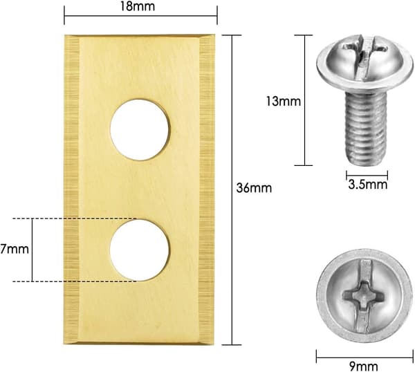 18 stk. gressklipperblader kompatible med hagemaskiner, gressklipperblader, doble hull
