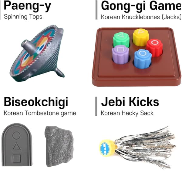 Squid Game-inspired 5-in-1 Activity Set Motor Skill Development Toy Montessori Training Hand-Eye Coordination Educational Games for Kids