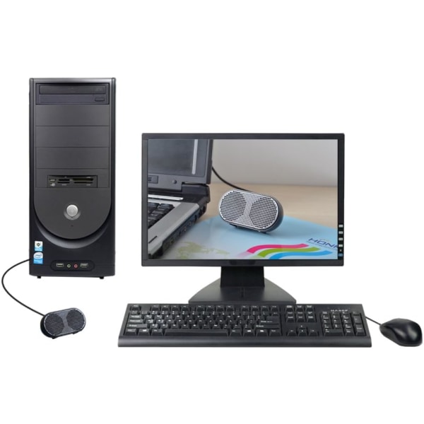 USB minikaiutin, tietokoneen kaiutin, toimiva stereo-multimediakaiutin kannettavalle kannettavalle tietokoneelle (musta)