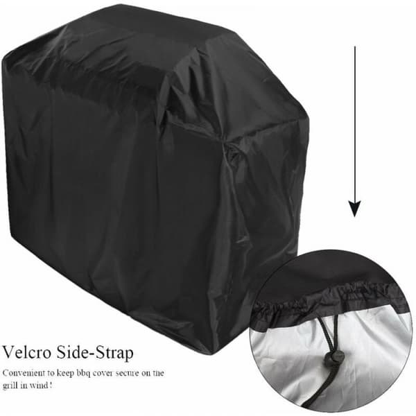 Møbelovertræk til have 145x61x117cm Grillovertræk Sort Udendørs