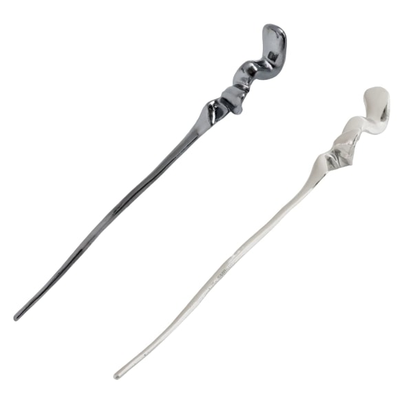 2PCS Wave Alloy Hair Stick Fashion Metal Hair Stick Hair Fork Hairpin Hairpin Hairpin Pins Long Hair Decoration Hairpin