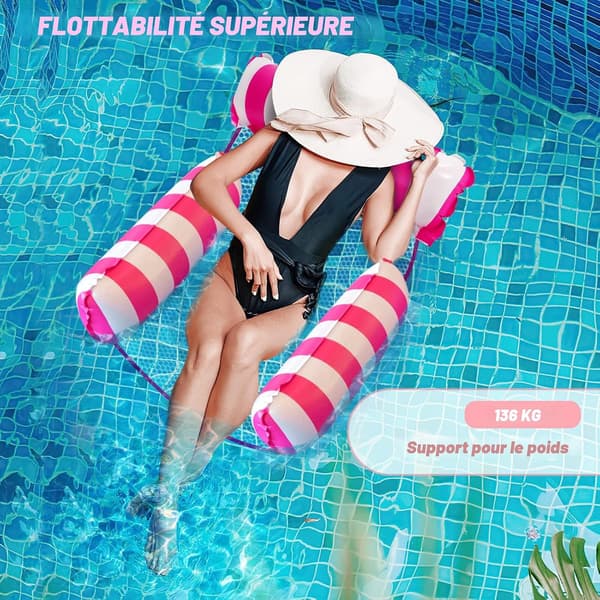 Inflatable Floating Hammock, 4-in-1 Inflatable Pool Float, Recliner Float, Water Hammock, Pool Toys