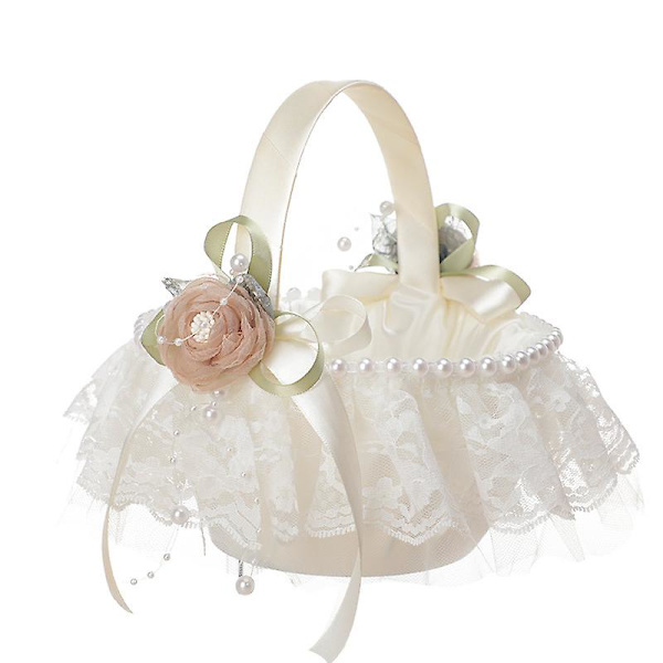 Bryllupsbrude Blomsterkurv Silke Rose Silke Klud Blomsterkurv Bryllupsspredning Blomsterkurv Bryllupstilbehør
