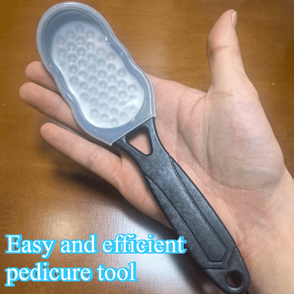 Professional Stainless Steel Foot File with Splash Guard, Ergonomic Handle, and Double-Sided Surface for Callus Removal