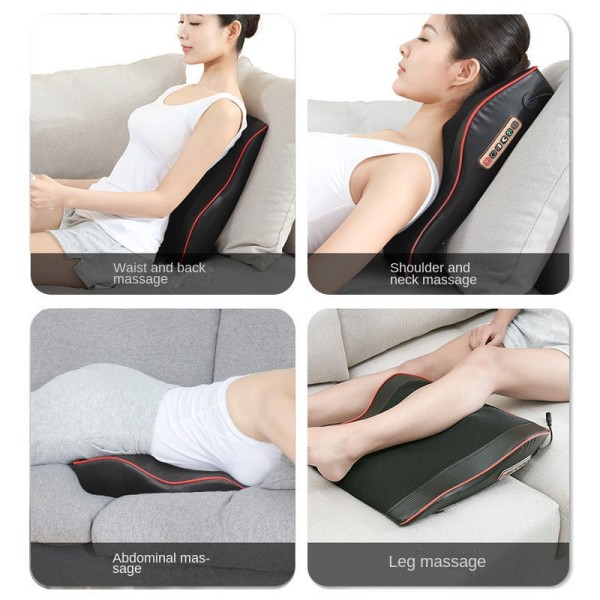 Rygmassager Nakkemassageapparat med varme, 3D-æltende massagepude til smertelindring, massageapparater til nakke og ryg, skulder