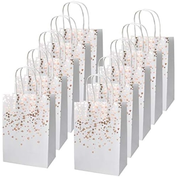 IC 12 stk Kraftpose, 15 x 8 x 21 cm gavepose i kraftpapir