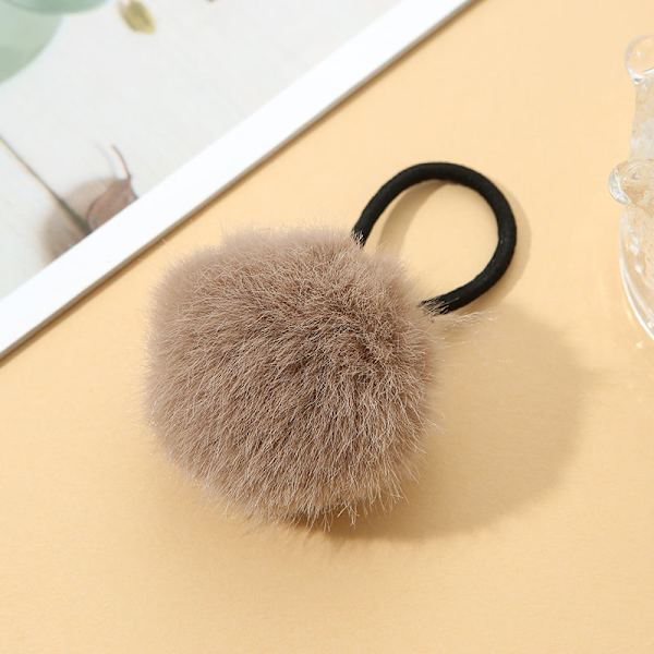4 st Hårsnoddar Fluffiga Elastiska Hårsnoddar Håraccessoarer för Flickor Rosa Boll Hårsnoddar för Flickor Småbarn Fläta, 4