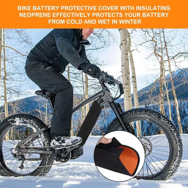 E-bike Battery Protective Cover for Frame 30-38 cm Waterproof Dirt and Scratch Resistant Accessory Orange