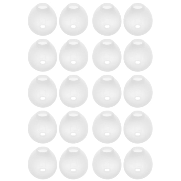 10 Par Silikon Ørepropper Øreproppdeksel Øreproppdeksel Silikontupper Ørepropp Silikon Ørepropptupper Ørehodetelefoner Hvit White