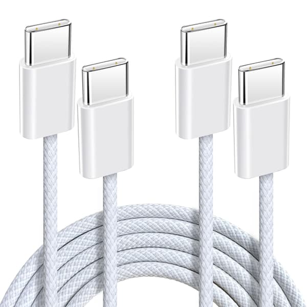 USB C to USB C Cable Fast Charging [1M/2-pack] 60W USB Type C Cable 3A Compatible with iPhone 16 15 Pro Max Samsung S24 S23