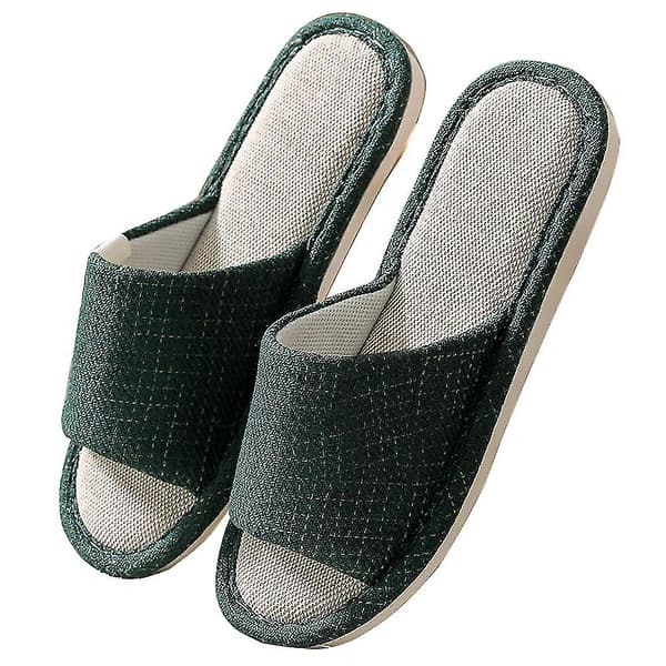 Öppen Tå Toffel med Memory Foam, Mjuka Innetofflor för Komfort. 4 4