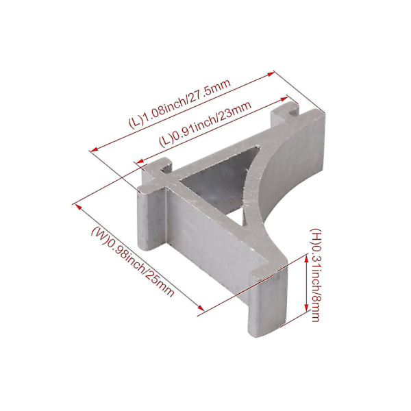 10 stycken 2,3 cm aluminiumlegering silver kylskåpshyllstödshäckar