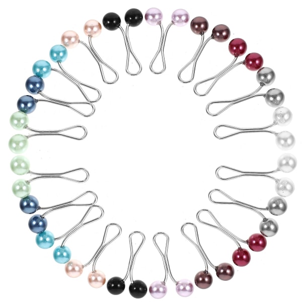 24 kpl U-muotoisia helmihuivinsoljien nastoja päähuivia muslimi hijab kiinnitys nastat leikkeet Sekalaiset värit 3.5c0.8x0.8cm Assorted Color 3.5c0.8x0.8cm