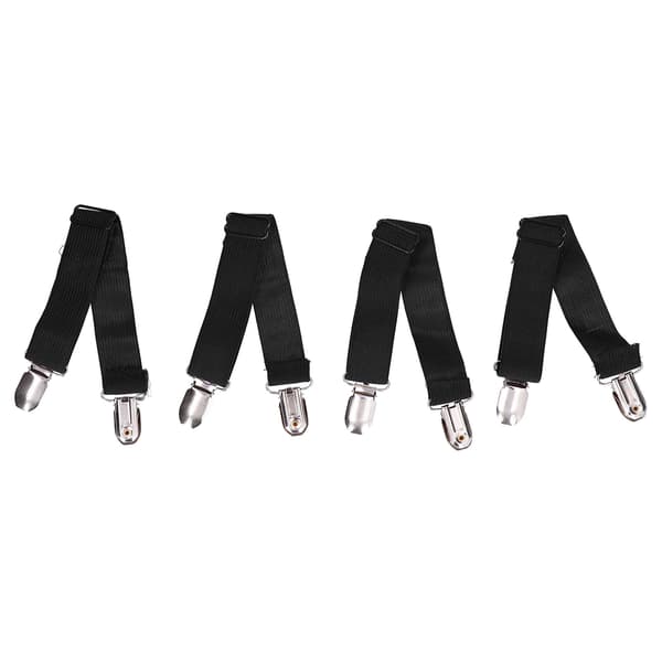 st Justerbare Lagner Seler Elastiske Bånd Clips Holder Sort