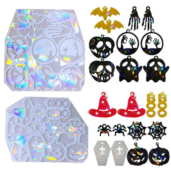 Ørestik Resinform, Holografisk Nøglering Charm Form Diy Resin SmykkeformB