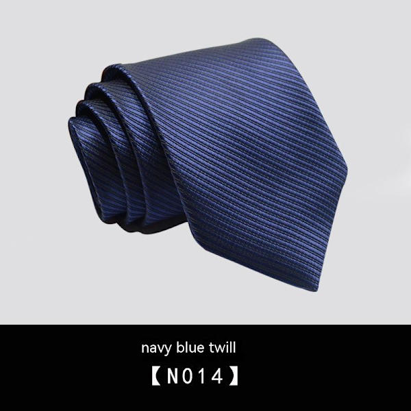 Affärsdräkt, 8CM slips, handgjord herrkläder, professionell marin twill N014, en del