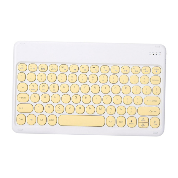 Bluetooth Tastatur Genopladelig Trådløs Tastatur til Gul Knapt Bluetooth Tastatur