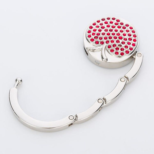 Väska Krokar Vikbara Handväska Krokar Handväska Krokhållare Med Mönster Bling Rhinestone Väska Hållare För Bord Skrivbord (1st, Silver)