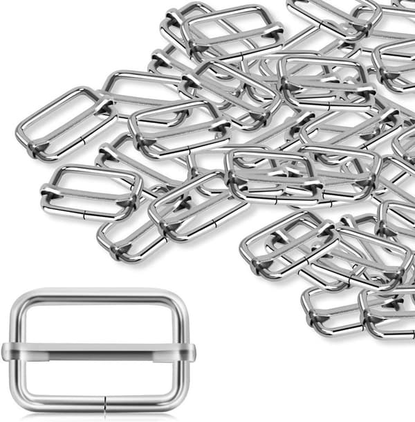 A set of 50 adjustable rectangular buckles for handbags, backpack