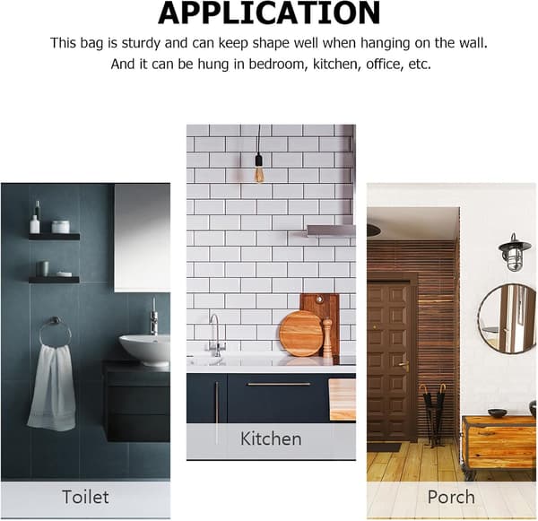 Badeværelsesopbevaringstaske Netvaskepose med bundlynlås foldbart design